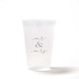 Classic Mr. and Mrs. Cup Pack, Frosted Plastic Cup, Pack of 8 Paper and Plastic Cups
