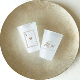 Playing Card Still All In Anniversary Frosted Plastic Cup, set of 50 Paper and Plastic Cups