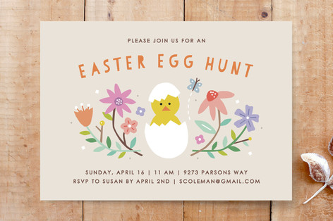 Hatched Easter Egg Hunt Custom Stationery