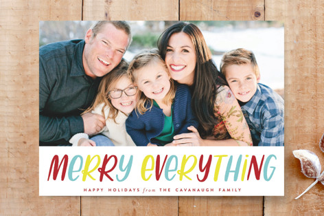 Lettered Merry Everything Custom Stationery