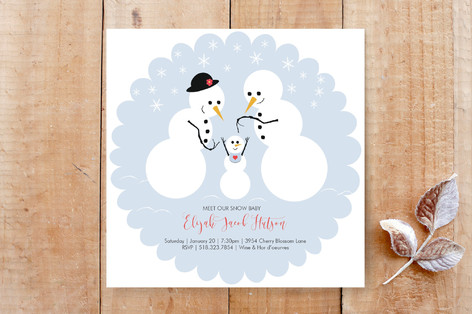 New Snow Baby Custom Stationery