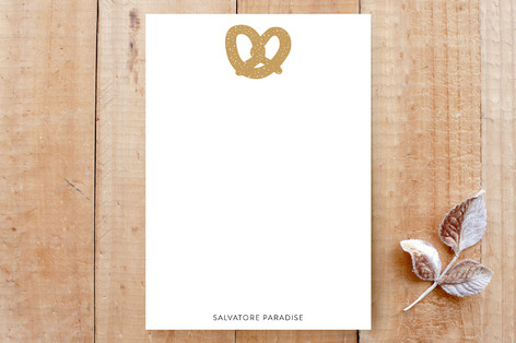 Salted Pretzel Custom Custom Stationery