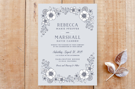 Vintage Blooms Invitation Custom Stationery
