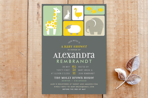 Born Free Animals Custom Stationery