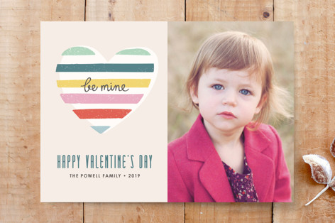Layered Heart Photo Card Custom Stationery