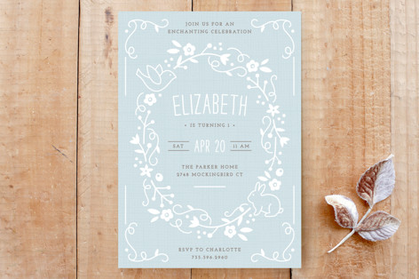 Storybook Wreath Invitation Custom Stationery