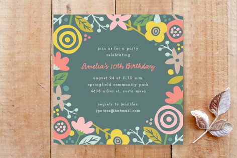Gardenia Invitation Custom Stationery
