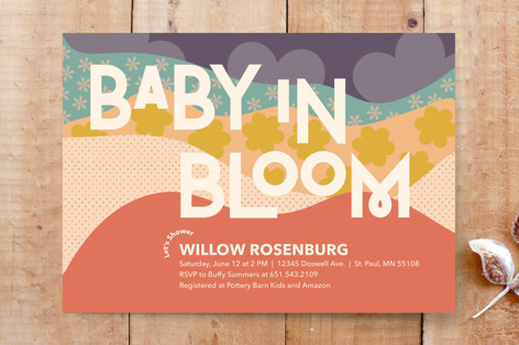 Baby in bloom Custom Stationery