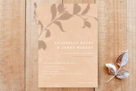 Botanical Shadow Invitation Custom Stationery