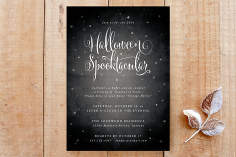 Vintage Halloween Spooktacular Party Invitation Custom Stationery