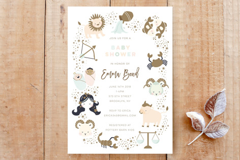 baby zodiac Custom Stationery
