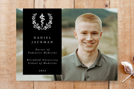 Medical/Nursing School Graduation Photo Announcement Custom Stationery