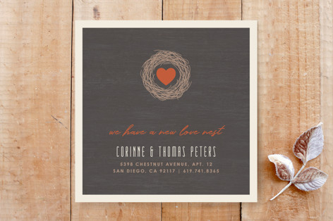 Love Nest Moving Announcement Custom Stationery