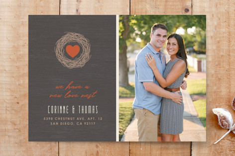 Love Nest Photo Moving Announcement Custom Stationery