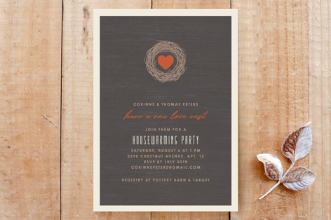 Love Nest Housewarming Invitation Custom Stationery