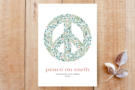 Botanical Peace Sign Custom Stationery