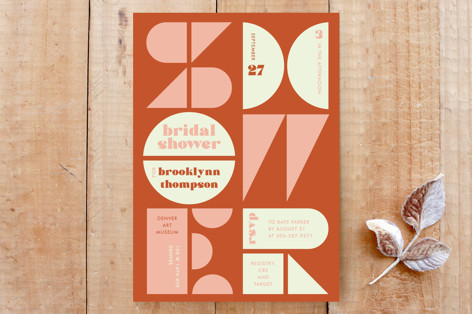 Mod Print Shower Bridal Shower Invitation Custom Stationery