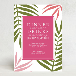 Elegant Palms Engagement Party Invitation Custom Stationery