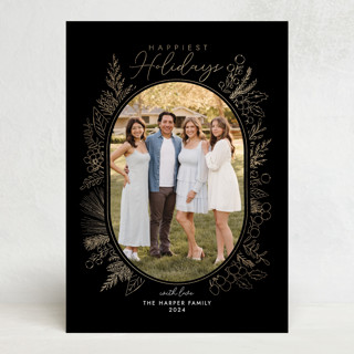 Gilded Winter Foliage Custom Stationery