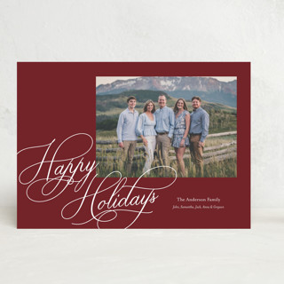 Graceful Greeting Happy Holidays Custom Stationery