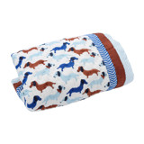 Dachshunds & Hearts Reversible Block Print Baby Quilt Quilts and Bedspreads