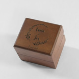 Personalized Initials Wood Ring Box - Single Slot Ring boxes