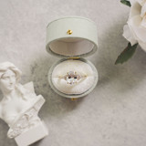 Vintage Oval Ring Box - Sage Ring boxes