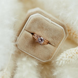 Ring Box for Wedding Engagement Band Velvet Octagon Ring boxes