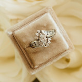 Ring Box for Wedding Engagement Band Velvet Square Ring boxes