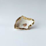 Gold Leaf Oyster Shell Wedding Ring Dish Ring boxes