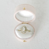 Vintage Oval Ring Box - Blush Pink Ring boxes