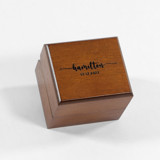 Personalized Name & Date Wood Ring Box - Single Slot Ring boxes