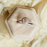 Ring Box for Wedding Engagement Band Velvet Hexagon Ring boxes