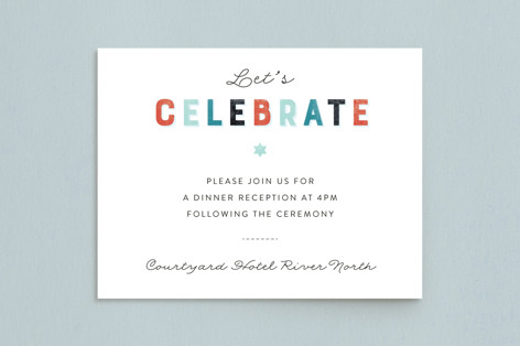 Weathered Bar Mitzvah Mitzvah Reception Cards
