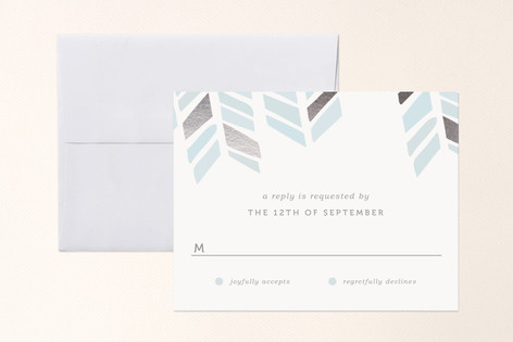 Arrow Head Foil-Pressed Mitzvah RSVP Cards