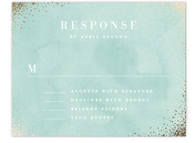 graceful Foil-Pressed Mitzvah RSVP Cards