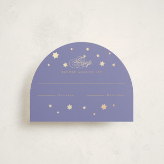Bat Mitzvah Stars Foil-Pressed Mitzvah RSVP Cards
