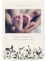 botanical base Memorial Cards