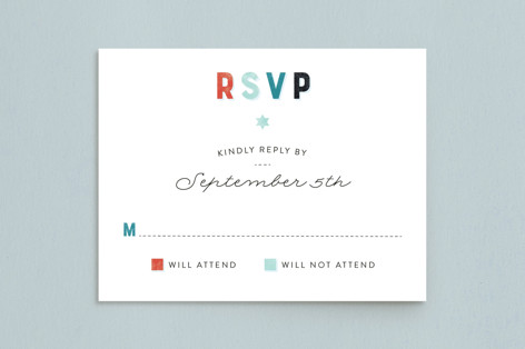 Weathered Bar Mitzvah Mitzvah RSVP Cards