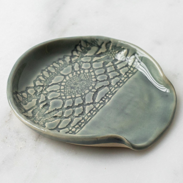 Lace Spoon Rest Moss Serving Accessories By Handmade Studio TN Minted