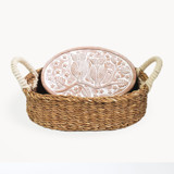 Handmade Bread Warmer & Wicker Basket - Owl Oval Serving Accessories