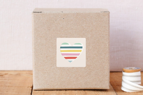 Layered Heart Sticker Stickers