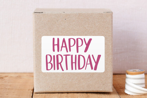 Happy Birthday Letterring Stickers