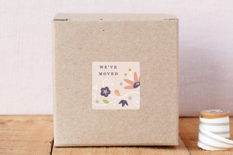 Floral Welcome Mat Envelope Seal Stickers