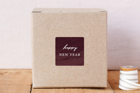 Marbled New Year's Envelope Seal Stickers