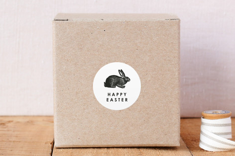 Vintage Bunny Frame Envelope Seal Stickers