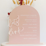 Arch Bar Menu Sign Wedding Signs