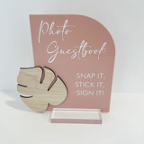Palm Photo Guestbook Sign Wedding Signs