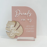 Palm Bar Sign Wedding Signs