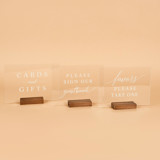 Wedding Signage | Set of 3 | Walnut Wedding Signs